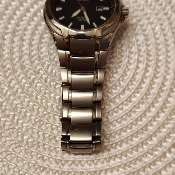 Citizen Eco-Drive Titanium Watch - Black and Silver